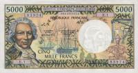 p28a from Tahiti: 5000 Francs from 1971