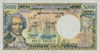 Gallery image for Tahiti p28c: 5000 Francs