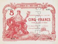 p4s from Tahiti: 5 Francs from 1920