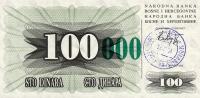 p56c from Bosnia and Herzegovina: 100000 Dinara from 1993