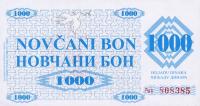 p8a from Bosnia and Herzegovina: 1000 Dinara from 1992