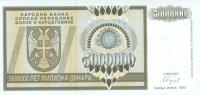 p143a from Bosnia and Herzegovina: 5000000 Dinara from 1993