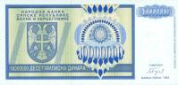 p144a from Bosnia and Herzegovina: 10000000 Dinara from 1993