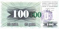p56e from Bosnia and Herzegovina: 100000 Dinara from 1993