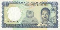 p3a from Tanzania: 20 Shillings from 1966