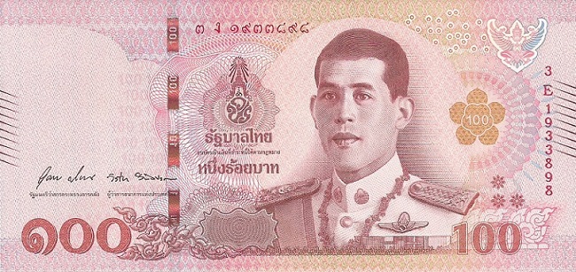 Front of Thailand p137b: 100 Baht from 2018