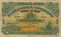 p10 from Timor: 5 Patacas from 1945