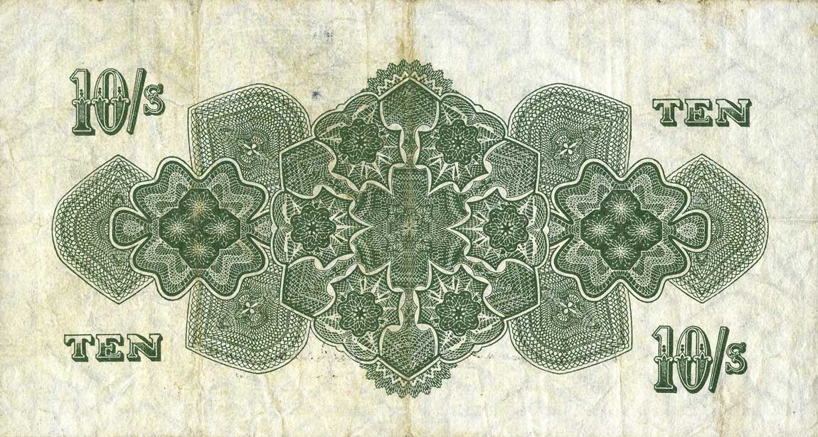 Back of Tonga p10a: 10 Shillings from 1940