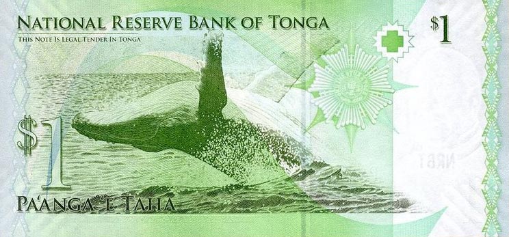 Back of Tonga p37: 1 Pa'anga from 2008
