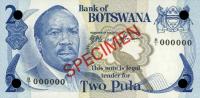 p2s from Botswana: 2 Pula from 1976