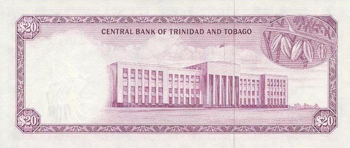 Back of Trinidad and Tobago p33a: 20 Dollars from 1964