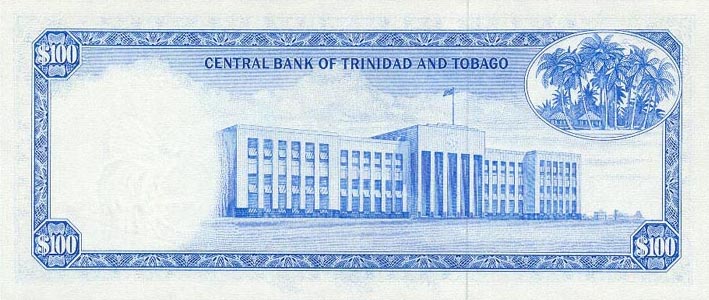 Back of Trinidad and Tobago p35a: 100 Dollars from 1964