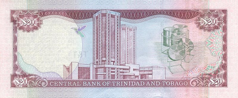 Back of Trinidad and Tobago p44a: 20 Dollars from 2002