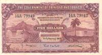 p7b from Trinidad and Tobago: 5 Dollars from 1939