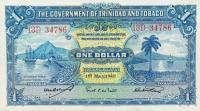 p5c from Trinidad and Tobago: 1 Dollar from 1942