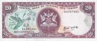 p39a from Trinidad and Tobago: 20 Dollars from 1985