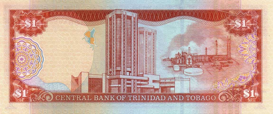 Back of Trinidad and Tobago p41b: 1 Dollar from 2002