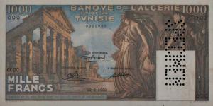 p29s from Tunisia: 1000 Francs from 1950