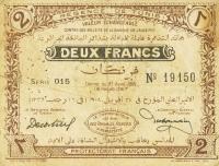 p34 from Tunisia: 2 Francs from 1918