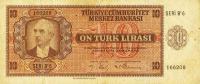p141 from Turkey: 10 Lira from 1942