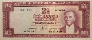 p153a from Turkey: 2.5 Lira from 1960