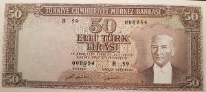 p187As from Turkey: 50 Lira from 1970