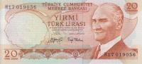 p187a from Turkey: 20 Lira from 1970