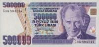 Gallery image for Turkey p208c: 500000 Lira