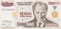 p210a from Turkey: 5000000 Lira from 1970