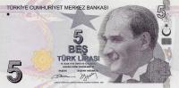 Gallery image for Turkey p222b: 5 Lira