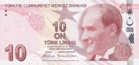 p223a from Turkey: 10 Lira from 2009