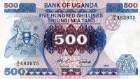 p25a from Uganda: 500 Shillings from 1986