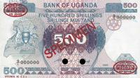 p25s from Uganda: 500 Shillings from 1986