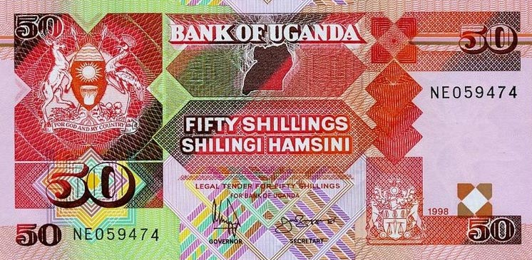 Front of Uganda p30c: 50 Shillings from 1994