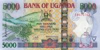 p44a from Uganda: 5000 Shillings from 2004