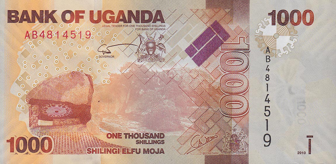 Front of Uganda p49a: 1000 Shillings from 2010