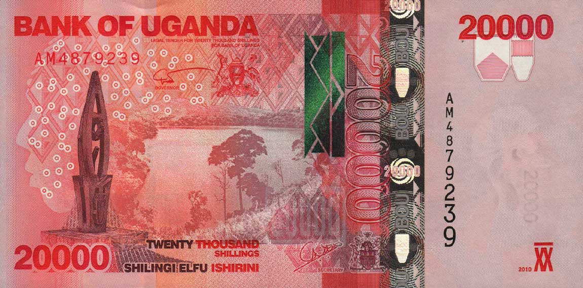 Front of Uganda p53a: 20000 Shillings from 2010