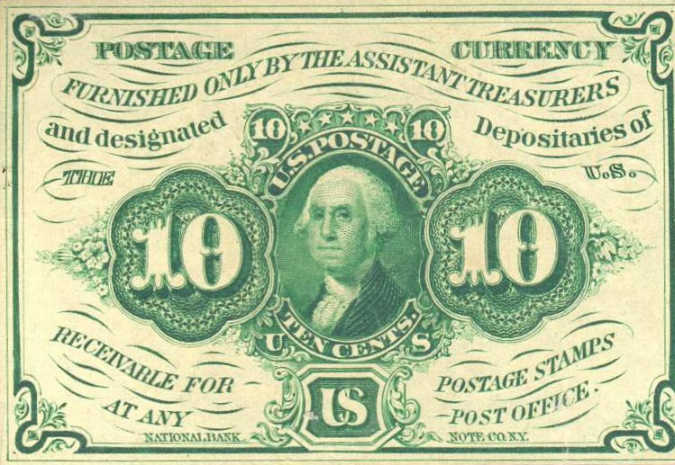 Front of United States p98d: 10 Cents from 1862