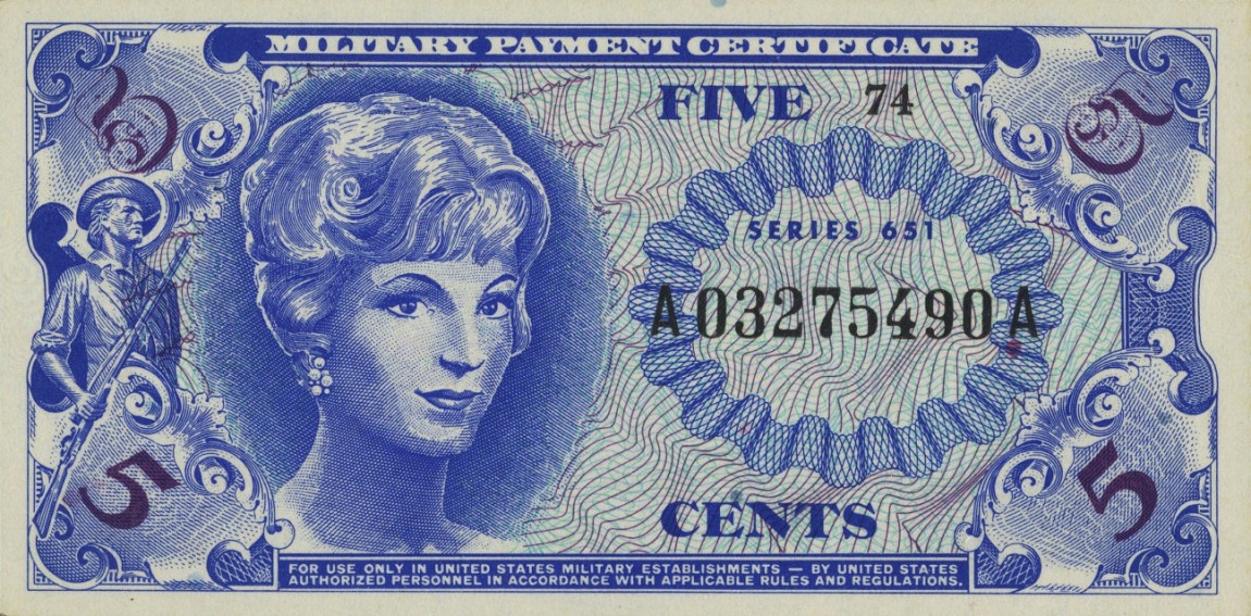 Front of United States pM72A: 5 Cents from 1969
