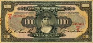 p109a from Brazil: 1000 Mil Reis from 1926