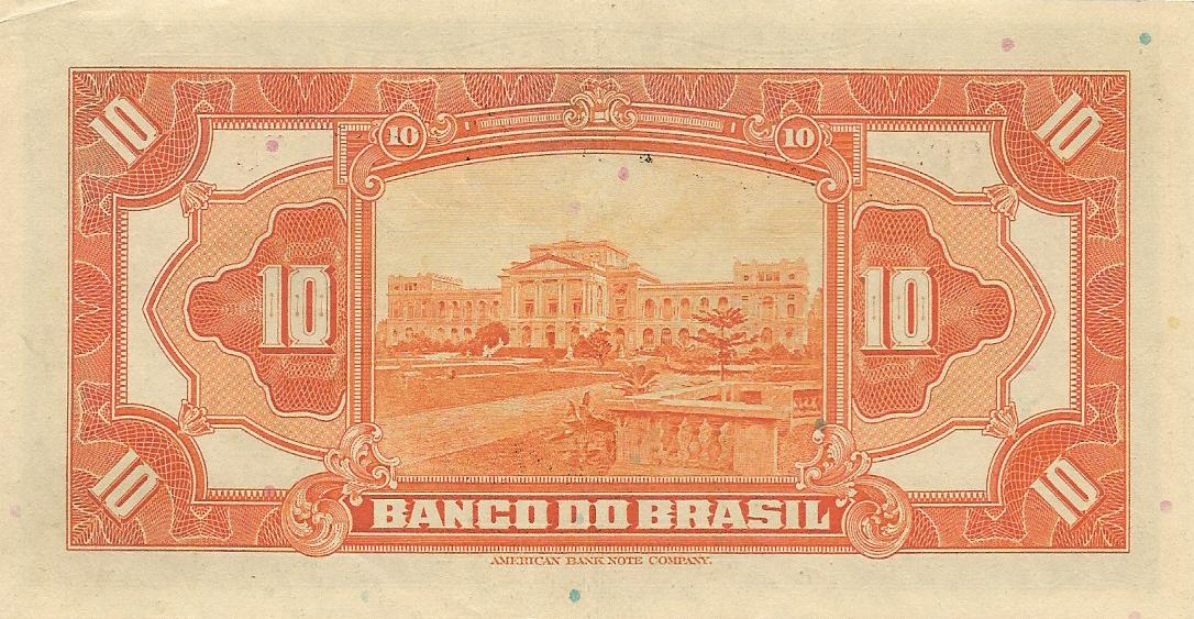 Back of Brazil p114a: 10 Mil Reis from 1923