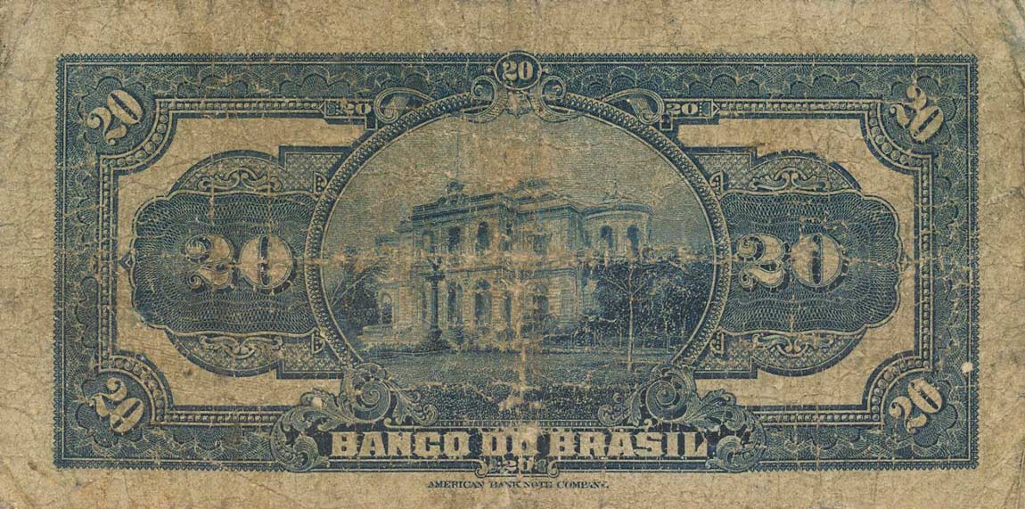 Back of Brazil p116a: 20 Mil Reis from 1923
