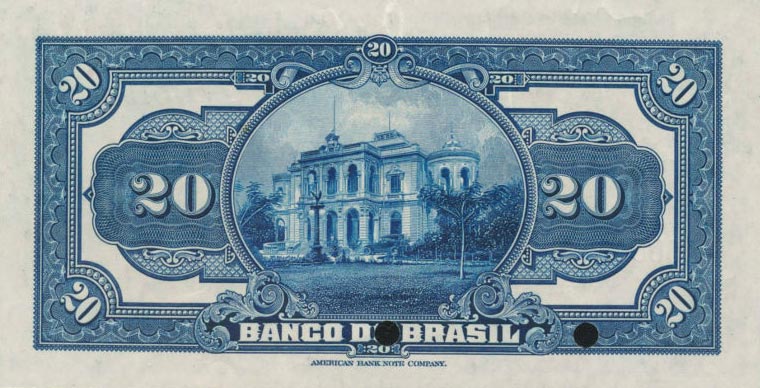Back of Brazil p116s: 20 Mil Reis from 1923