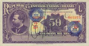 p128 from Brazil: 50 Cruzeiros from 1942