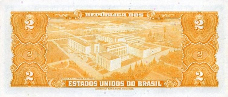 Back of Brazil p151b: 2 Cruzeiros from 1954