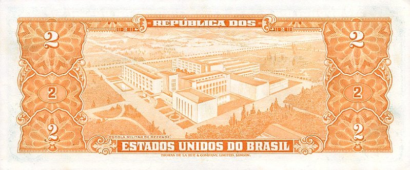 Back of Brazil p157Aa: 2 Cruzeiros from 1956