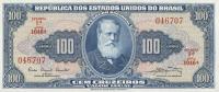 p170a from Brazil: 100 Cruzeiros from 1961