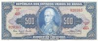 p172a from Brazil: 500 Cruzeiros from 1961