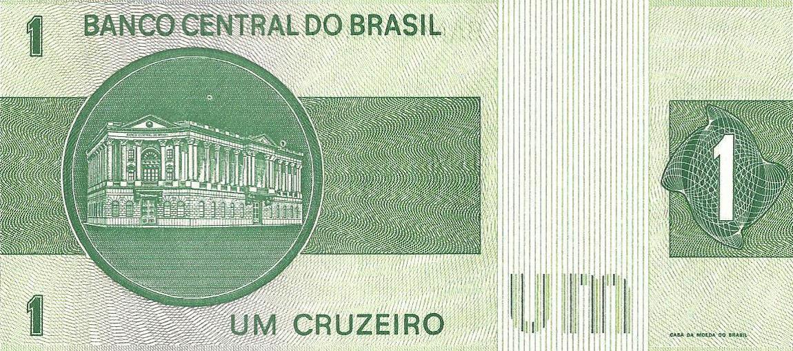 Back of Brazil p191Ac: 1 Cruzeiro from 1980