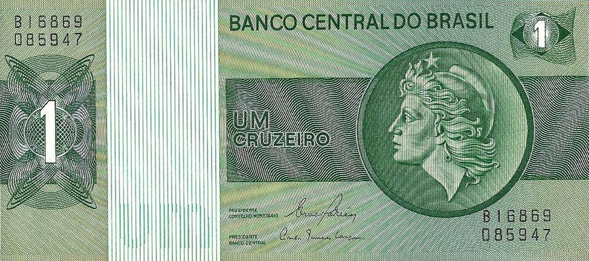 Front of Brazil p191Ac: 1 Cruzeiro from 1980